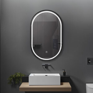 Kopalniško LED ovalno ogledalo 50x80cm(7600-A4)